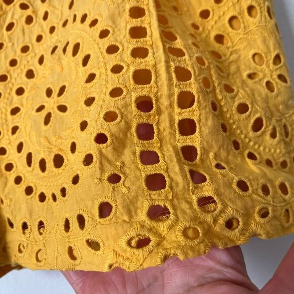 BCBGMAXAZRIA rich yellow, embroidered, lined shorts. Great condition, Small. - Picture 5 of 8